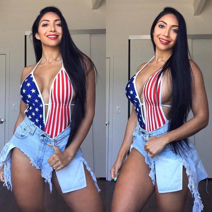 20 thick brunette sumeet sahni big boobs america flag