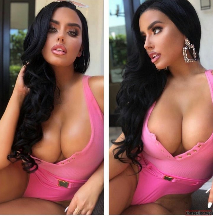 25 hot busty babe abigail ratchford bodysuit big cleavage hipw4 720x732