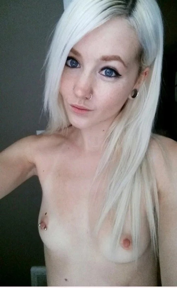 45 hot small titted blonde nipple piercing 101dbpn