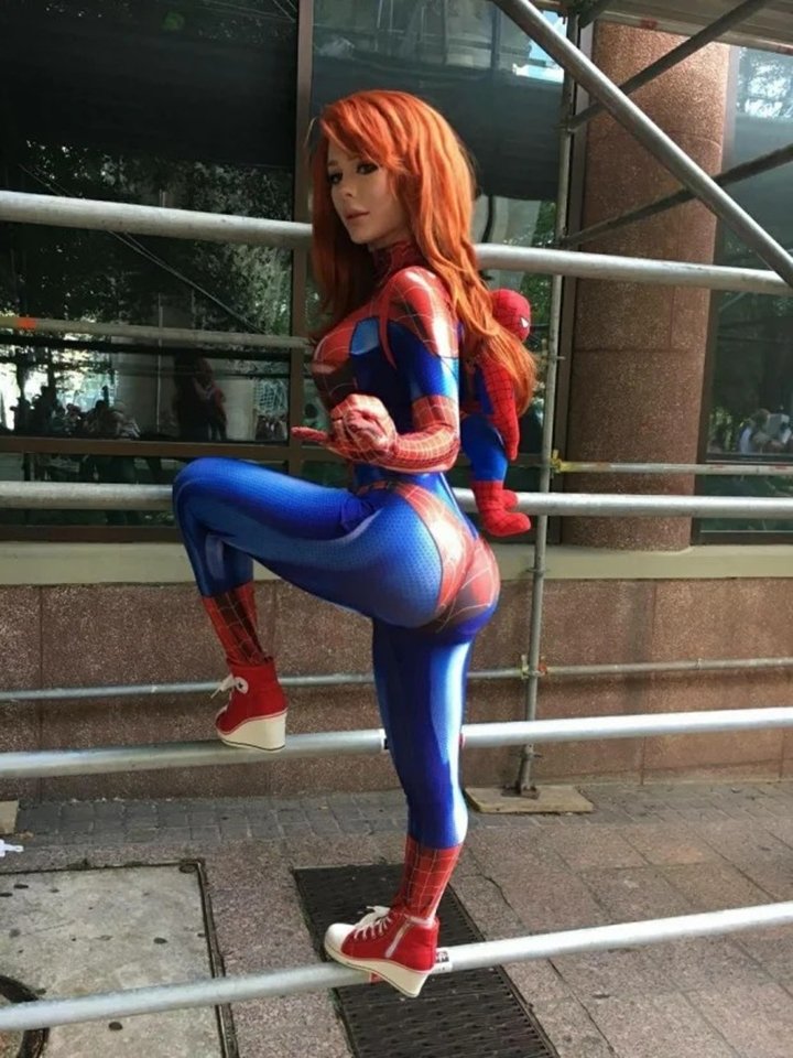 9 hot redhead spidergirl nice booty hsg33