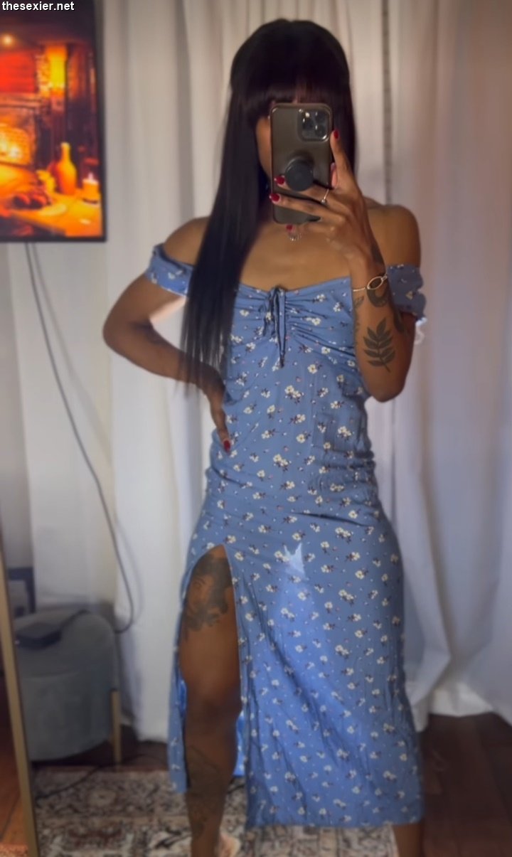 20 hot tattooed chick in see through dress gsd34