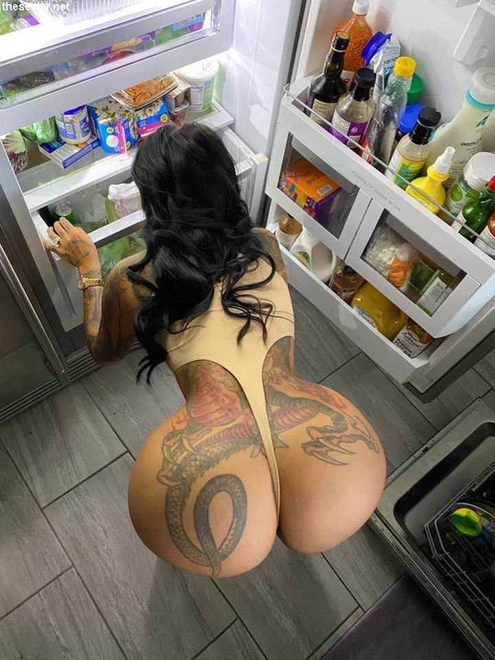 6 delicious tattooed chick brittanya razavi bent over in front of fridge brnp49